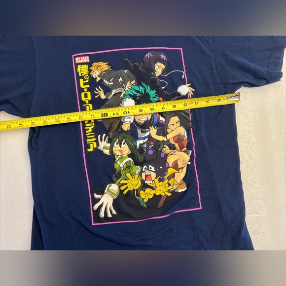 My Hero Academia-Shirt Mens Medium-Blue Graphic Short Sleeve Cotton Adult-Anime - Picture 10 of 11